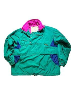 90's Sun Ice Blue Ski Jacket Men's Pullover extreme retro medium Large 42
